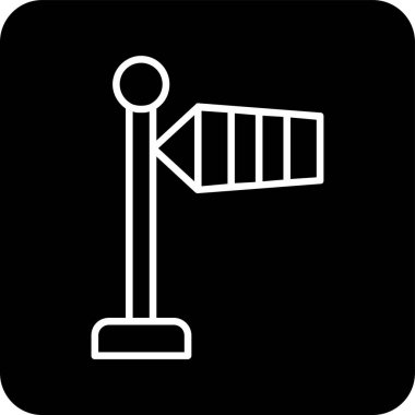 Modern Rüzgar İşareti simgesinin vektör illüstrasyonu                