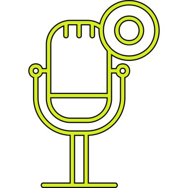 mikrofon simgesi, vektör illüstrasyonu basit tasarım