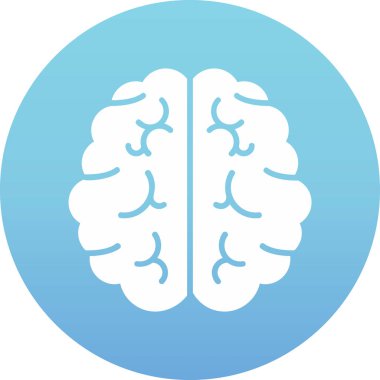 Beyin. Web simgesi basit illüstrasyon 