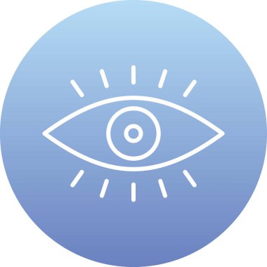 vizyon. Web simgesi basit illüstrasyon