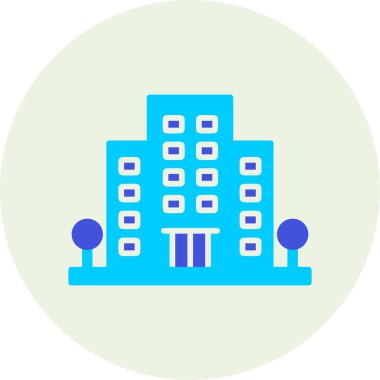 Office Building web simgesi, vektör illüstrasyonu