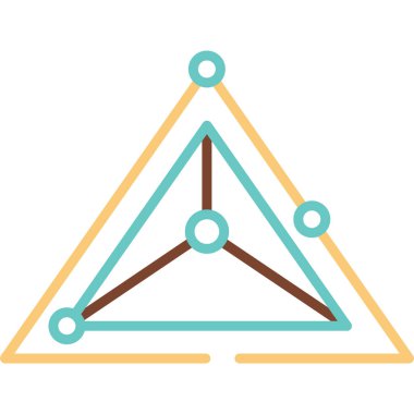 Piramit Grafik simgesi, vektör illüstrasyonu basit tasarım