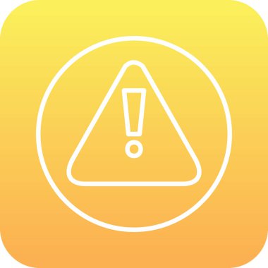 Uyarı vektör çizgisi simgesi, vektör illüstrasyonu 