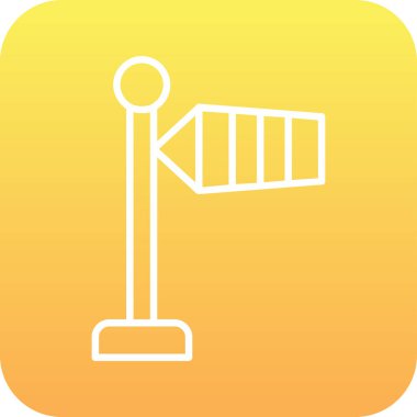 Modern Rüzgar İşareti simgesinin vektör illüstrasyonu                