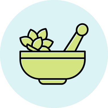 Havan ve tokmak simgeleri, web basit illüstrasyon