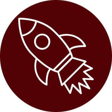 Roket ikonunun vektör çizimi. Danışmanlık ve Eğitim konsepti