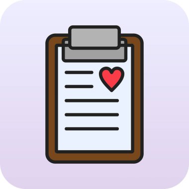 sağlık raporu simgesi vektör illüstrasyon 