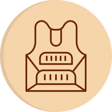 Zırh simgesi, vektör illüstrasyonu basit tasarım