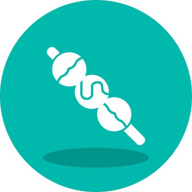 Dango web simgesi. Japon dango tatlıları vektör illüstrasyonu