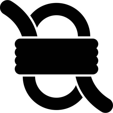 İp düğüm, vektör illüstrasyonuna bağlandı 