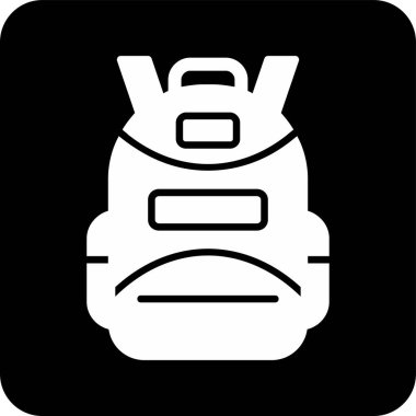 Sırt çantası. Web simgesi basit illüstrasyon