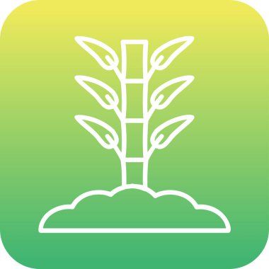 Bamboo icon, vector illustration simple design