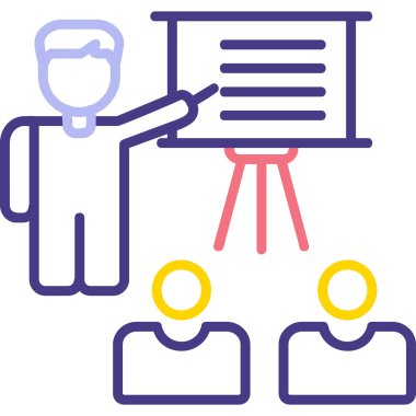 personel eğitim simgesi, vektör illüstrasyonu basit tasarım