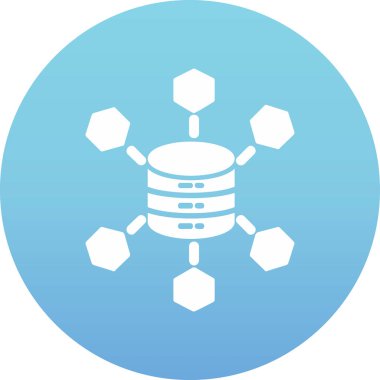 Büyük Veri vektör simgesi, basit illüstrasyon                  