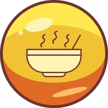 Kase çorba ağı basit illüstrasyon 