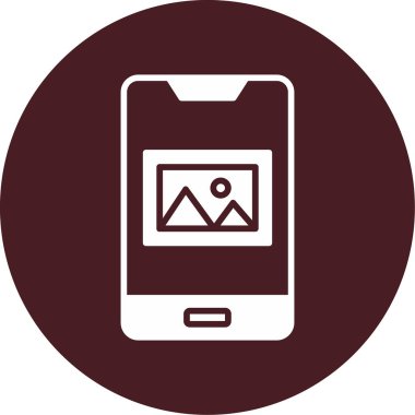 Cep Telefonu Web simgesi vektör illüstrasyonu