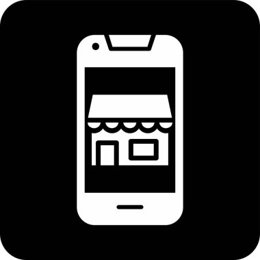 Akıllı telefon web simgesi, vektör illüstrasyonunda çevrimiçi rezervasyon