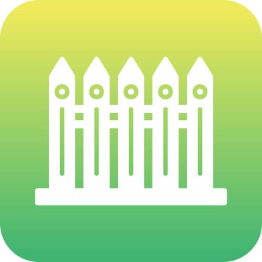 çit web simgesi, vektör çizim