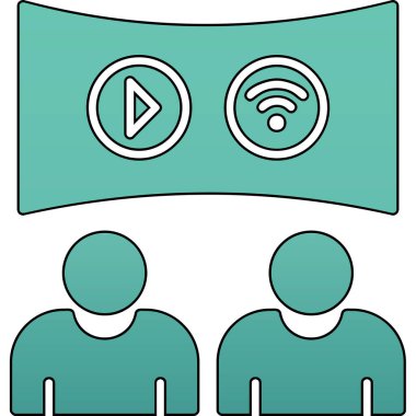 canlı yayın simgesi, vektör illüstrasyonu basit tasarım