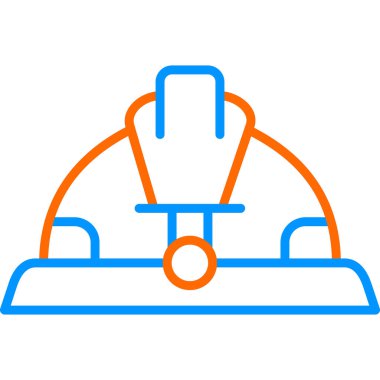 Güvenlik Miğferi Web simgesi, vektör illüstrasyonu