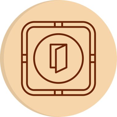 Çıkış kapısı simgesinin web illüstrasyonu