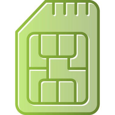 Sim Kart web simgesi, vektör illüstrasyonu