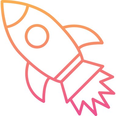 İzole edilmiş arkaplanda roket ağ simgesi