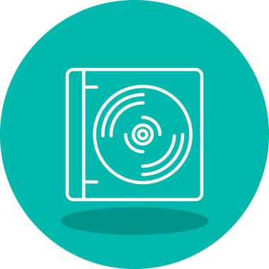 CD mi? Web simgesi basit illüstrasyon                