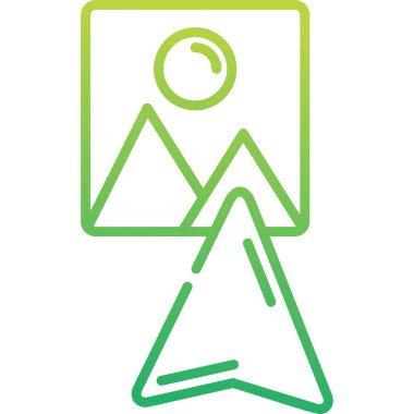 Görüntü web simgesi. Vektör çizim  