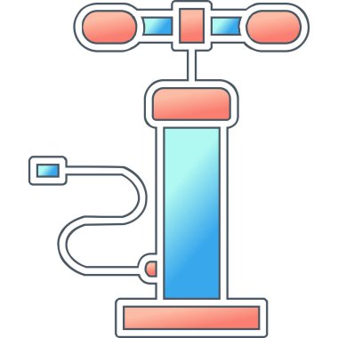 Hava pompası. Web simgesi basit illüstrasyon         