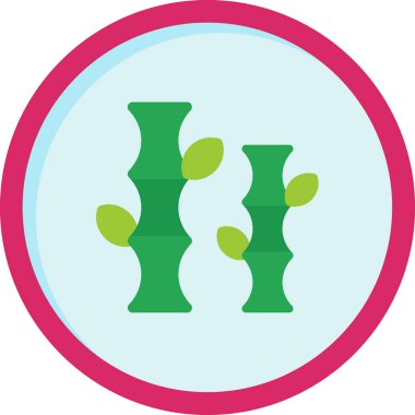 Bamboo icon, vector illustration simple design