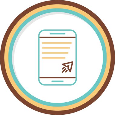 mobil ileti simgesi, vektör illüstrasyonu basit tasarım