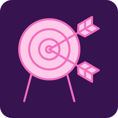 Oklu ağ simgesi olan hedef basit illüstrasyon