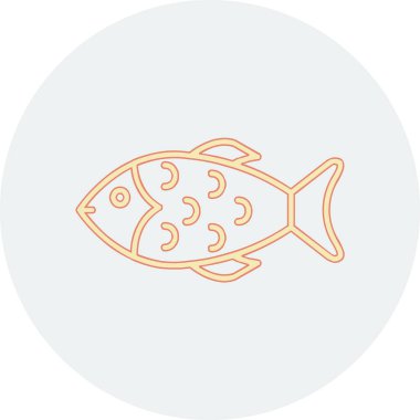 Balık. Web simgesi vektör illüstrasyonu 