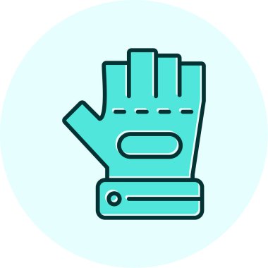 Eldiven simgesi, vektör illüstrasyonu basit tasarım