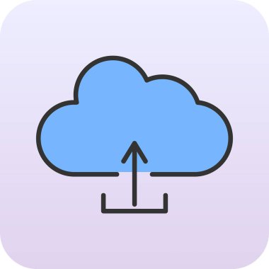 Bulut simge vektör çizim upload          