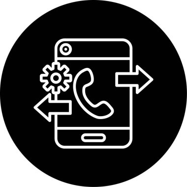 telefon arama simgesi, vektör illüstrasyonu basit tasarım