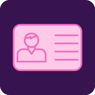 Ofis Kimliği Web simgesi, vektör illüstrasyonu