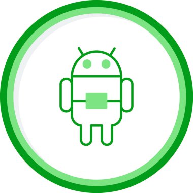 Android Web simgesi vektör çizimi 