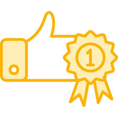 Birinci Ödül ikonu vektör illüstrasyonu