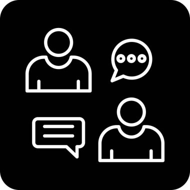 sohbet simgesi, vektör illüstrasyonu basit tasarım