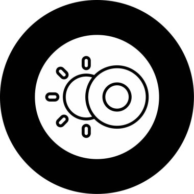 Karanlık mod. Web simgesi basit illüstrasyon