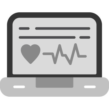 Düz biçimli kardiyoloji simgesi 