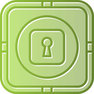 kilit düz simge vektör çizim