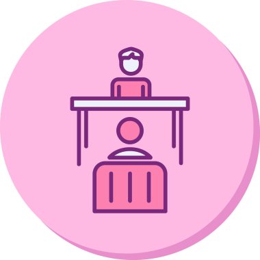 İş Görüşmesi modern simgesinin vektör illüstrasyonu        