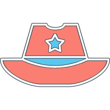 Şapka kutsal kişilerin resmi, basit vektör çizim 