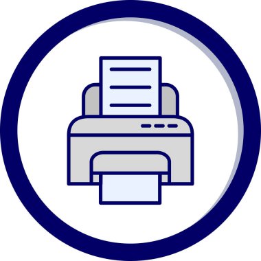 yazıcı web simgesi basit illüstrasyon 