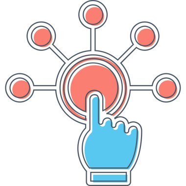 Etkileşimli web simgesi vektör illüstrasyonu