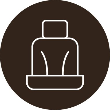 Güvenli araç koltuğu ikonu. Vektör. 