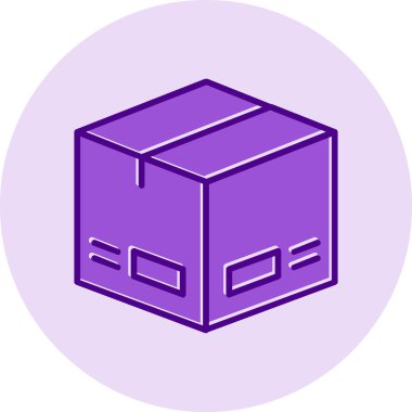 Paket, dağıtım simgesi vektör illüstrasyonu 